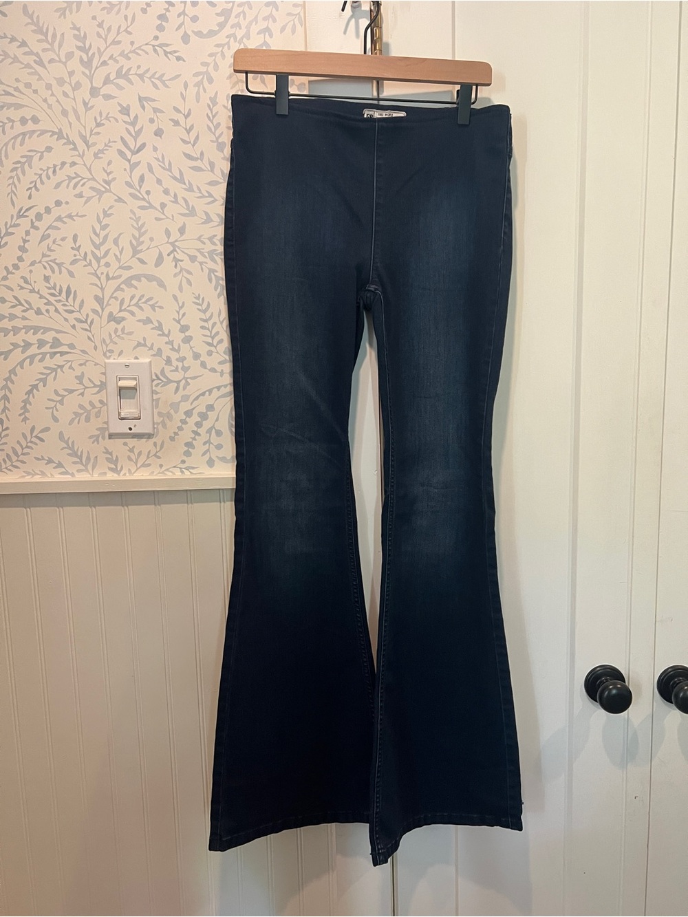 Free People Dark Indigo Flare Jeans